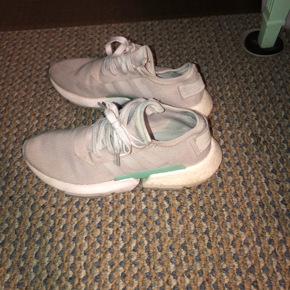 Grey adidas shoes